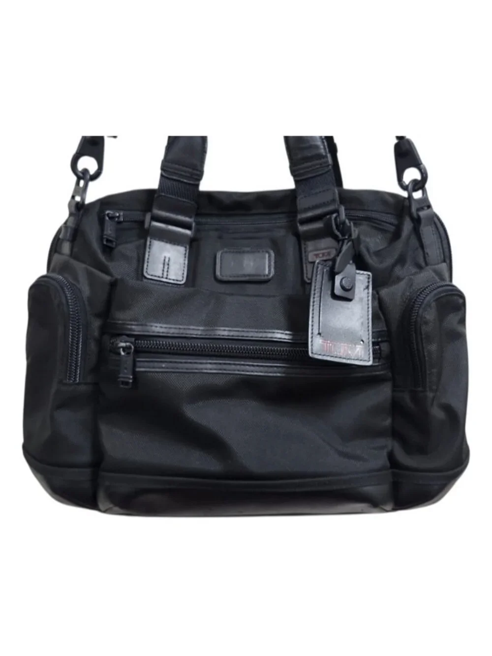 TUMI Black Ballistic Nylon Business Briefcase Laptop Bag Shoulder Strap